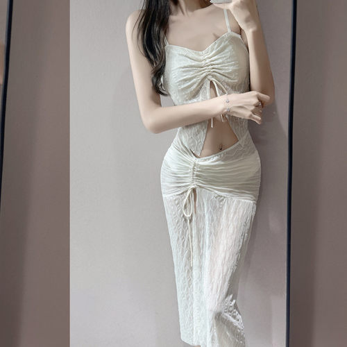 【白月光系列】仙气游泳衣女比基尼bikini分体三件套度假泳装新款 - 图0