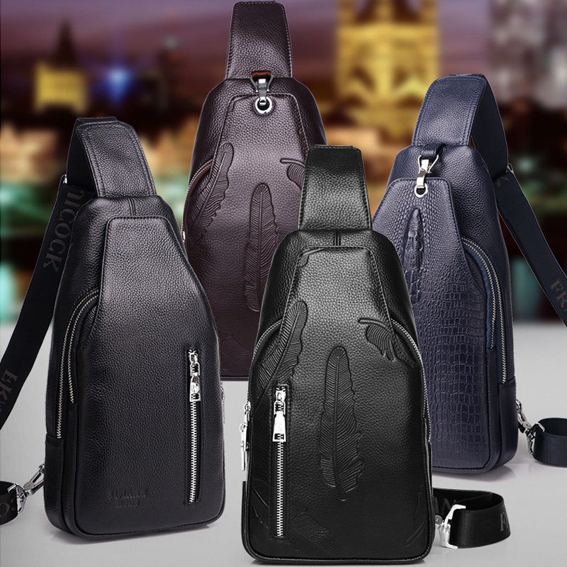 休闲男包头层牛皮潮流斜挎包 春初箱包男士包袋