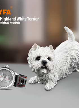 YFA可爱西高地仿真模型车载摆件