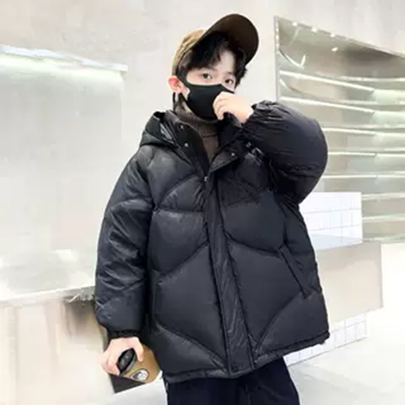 男童羽绒服冬季白鸭绒加厚保暖儿童外套帅气韩版中大童连帽冬装12