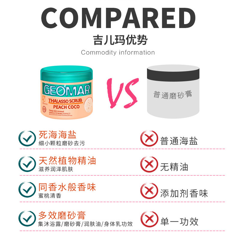 geomar吉儿玛海盐嫩白全身磨砂膏 峰极化妆品身体磨砂