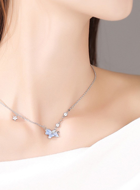 星星梦幻独角兽项链轻奢小众高级感2026新款锁骨链生日礼物送女生