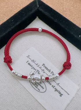 民族风小马红手绳马年2026本命年红绳手链新年礼物转运珠盘缠手饰