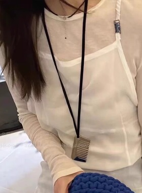 长款蜡绳梳子项链凹造型专用~