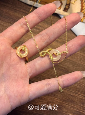 国风古法金色灵蛇项链送精美礼盒