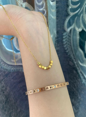 寓意八方来财！简约大气锁骨链