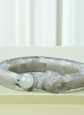 手串和田玉六字真言白玉