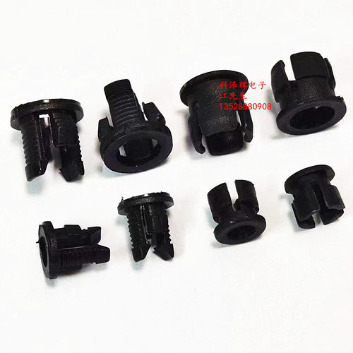 F3mm/F5mm发光二极管LED灯座 黑色塑料灯套 平扣 长短扣 卡扣灯扣 - 图3