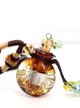 助财精油瓶项链容器时尚琉璃女