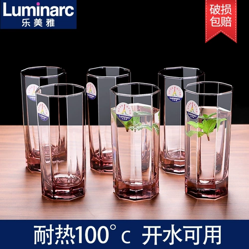 Le Meiya Glass Homeving Water Cup Milk Cup Milk Cup, горячая чашка чая, восьмиугольная чашка Color Cup Cup Cup Cup Cup
