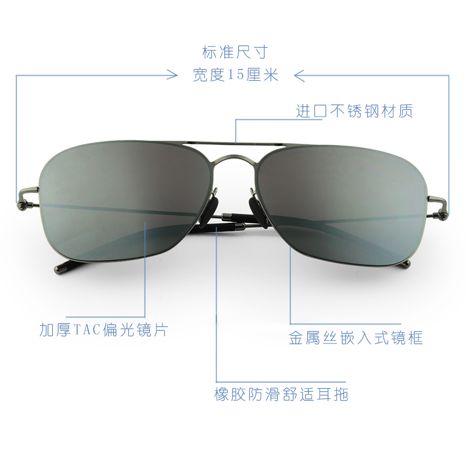 陆航偏光太阳镜，偏光镜，户外护目镜，驾车旅游登山休闲眼镜简约 - 图0