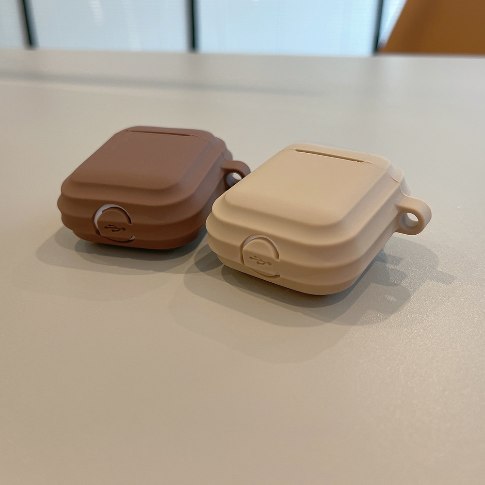 简约秋冬温柔风耳机套适用苹果AirPods1/2蓝牙耳机保护套pro硅胶3 - 图2