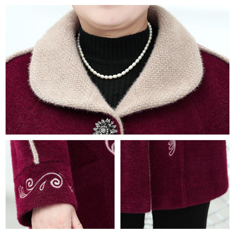 胖妈妈大码女装中老年人高贵棉外套 闪闪情缘中老年女装