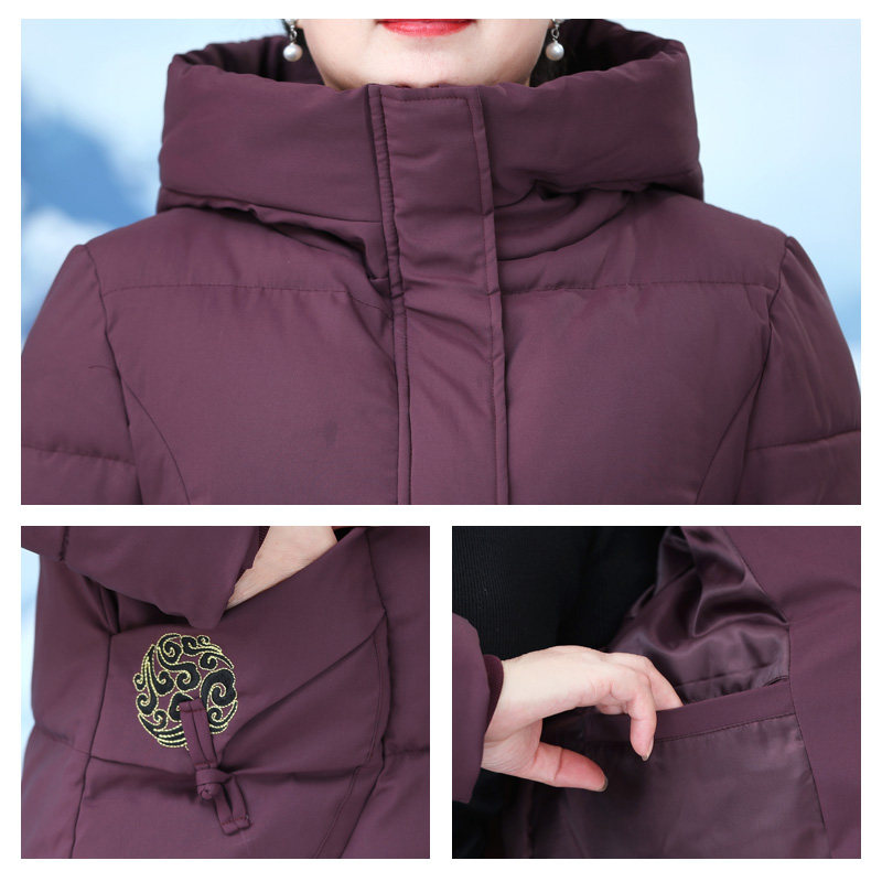 中老年女装200斤胖mm冬装加厚棉衣 闪闪情缘中老年女装