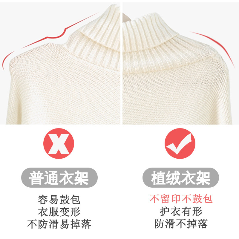 出口加厚植绒衣架无痕男士装西服大衣挂衣柜收纳整理防滑衣撑45CM,淘宝优惠券,粉丝福利购,淘宝优惠卷