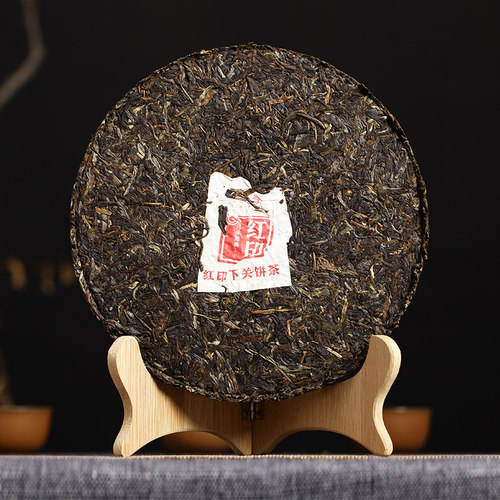 整件28片茶叶普洱生茶 云南七子饼茶下关沱茶2013年红印铁饼357g - 图2