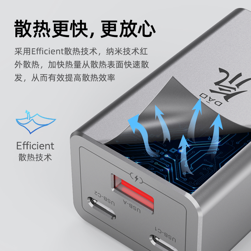 努比亚官方旗舰店努比亚65W氮化镓充电器Gan ProPD快充适用于苹果iPhone13/12华为小米手机多口快充平板macbook笔记本ipad3