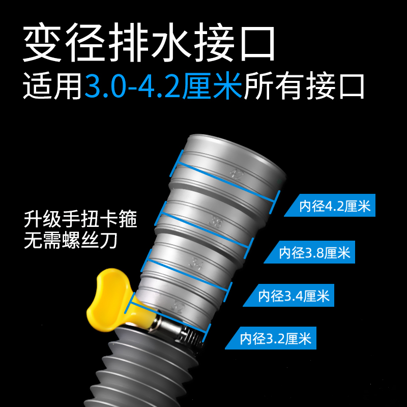 全自动洗衣机下水管滚筒延长软管出水送加长接头配件家用型排水管-图2