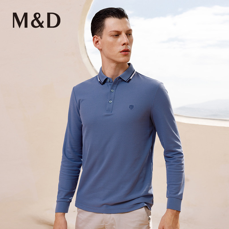 m&d商务秋冬新款休闲修身领polo衫 名盾服饰Polo衫