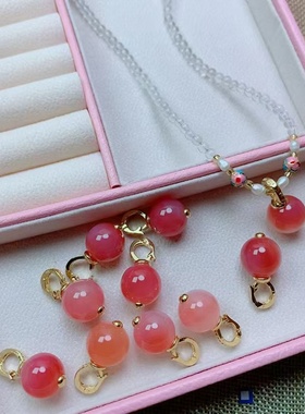 天然盐源玛瑙项链吊坠白水晶链翡翠海蓝宝碧玺紫水晶香水瓶锁骨链