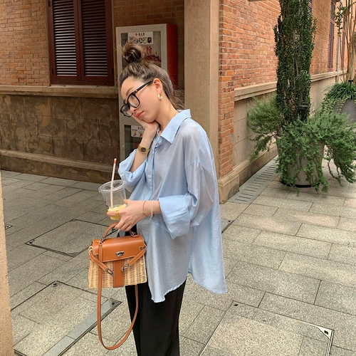 Мятная летняя тонкая сексуальная рубашка, делается под заказ, защита от солнца, коллекция 2021