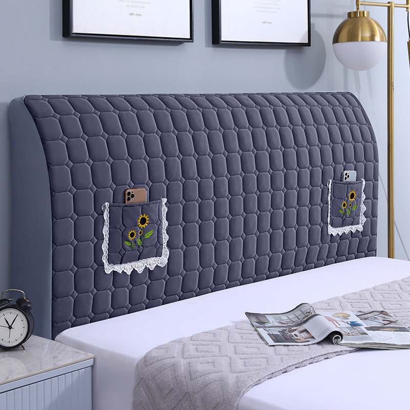 新款加厚欧式实木床头罩布艺防撞防尘简约床头套罩四季通用可拆洗,淘宝优惠券,粉丝福利购,淘宝优惠卷