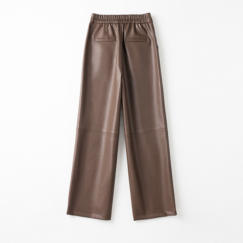 海宁真皮皮裤女2025秋冬新款绵羊皮高腰显瘦宽松直筒裤窄版阔腿裤,淘宝优惠券,粉丝福利购,淘宝优惠卷