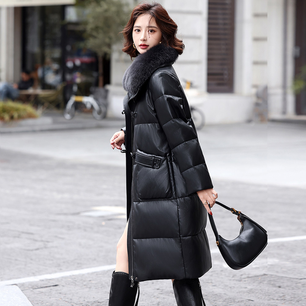 海宁真皮羽绒服女皮衣2025冬新款狐狸毛皮草中长款宽松绵羊皮外套,淘宝优惠券,粉丝福利购,淘宝优惠卷