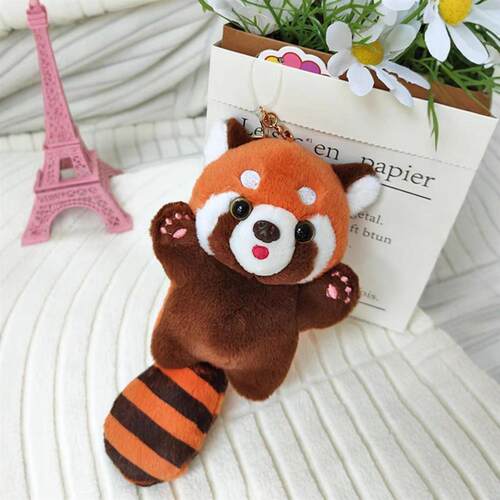 小熊猫挂件正版毛绒玩具公仔玩偶红浣熊书包挂饰成都基地同款 - 图2