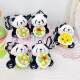 Panda pendant ຖື bouquet