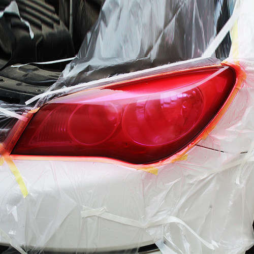 汽车大灯改色尾灯贴膜熏黑磨砂改装后尾全车灯膜可撕喷漆喷膜贴纸 - 图3