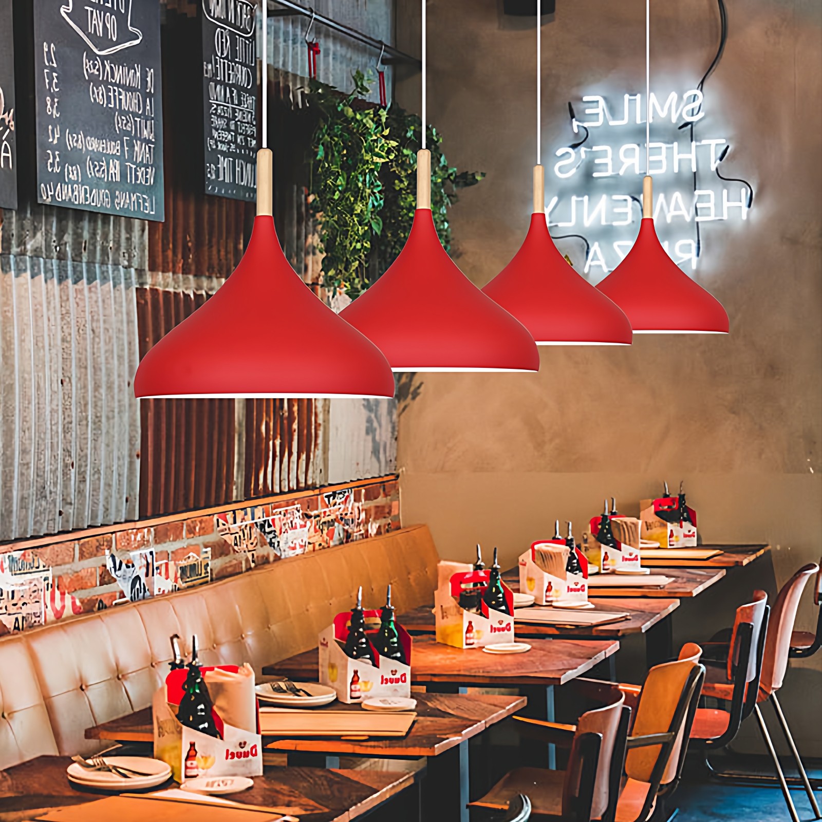 简约现代餐厅吊灯餐馆饭店卡座餐饮店面馆小吃店专用个性创意灯罩,淘宝优惠券,粉丝福利购,淘宝优惠卷