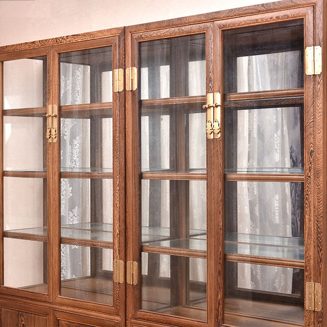 Chinese Style Mahogany Furniture Wenge Wine Glass Wine Cabinet Living Room Antique Wooden Display Cabinet Wine
