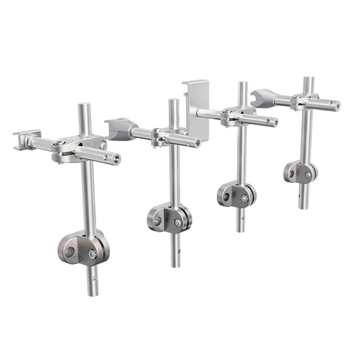 流水线304不锈钢护栏支架输送机固定支架可调节十字夹T形组合支架 - 图3