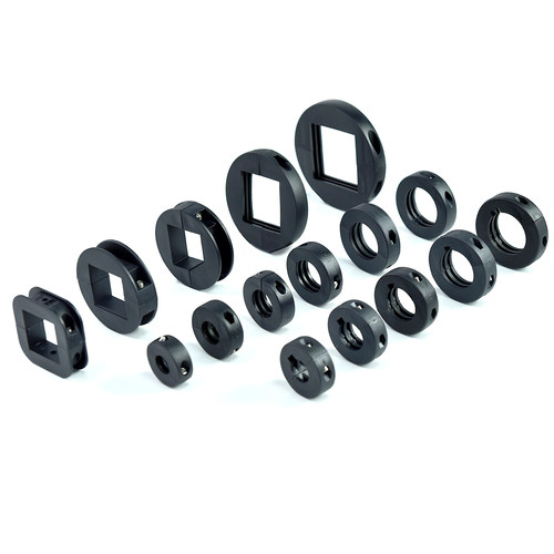 尼龙塑料固定轴套圆孔方孔35/40链轮轴环定位环止动卡簧带键槽套 - 图3