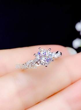 银饰品圆形六爪s925戒指空托6.5