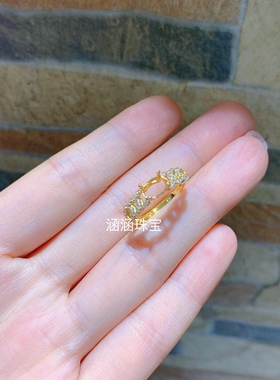 s925银饰品戒指空托椭圆形5*7mm代镶托帕石 欧泊 红宝石 日韩礼物