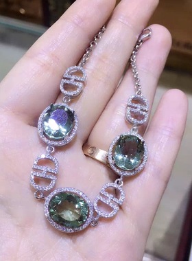 925纯银 玫瑰金 手链空托  代镶各类主石等  可订制 10*12