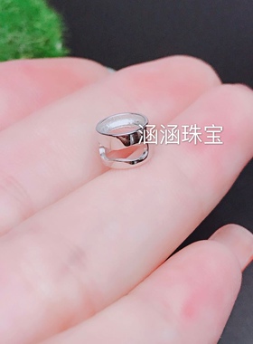 925纯银泡泡圆形翡翠月光石