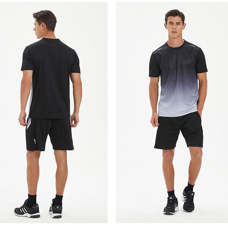 短袖运动套装男薄款速干衣两件套宽松跑步运动服透气套装训练球服,淘宝优惠券,粉丝福利购,淘宝优惠卷