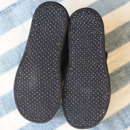 原创纯手工千层底男女保暖棉布鞋 复古拼色牛仔 加厚棉花棉窝靴子 - 图2