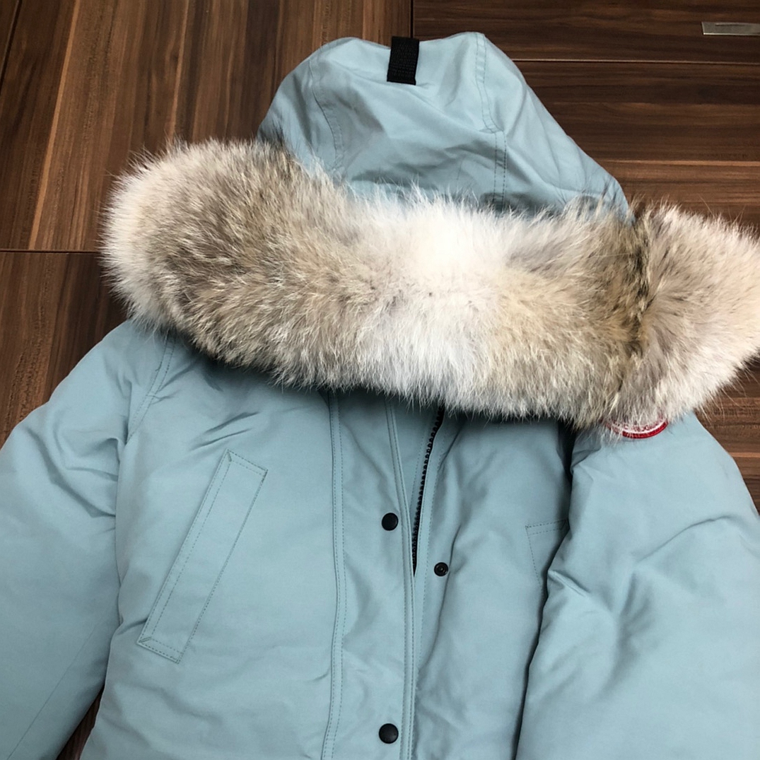 定做大鹅毛领单卖加拿大羽绒服真皮草领子男女郊狼夹克大毛领单买 - 图2