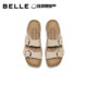 Zhang Jingyi's same Belle women's shoes Shengqiao Toast Shoes 2nd generation thick-soled Birkenstock slippers new cowhide outer slippers pre-order
