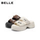 Belle Fashion Love Pearl Casual Slippers for Women 2026 Xia Xin Thick Sole Increased Can be Weared Outside Slippers B3187BT6