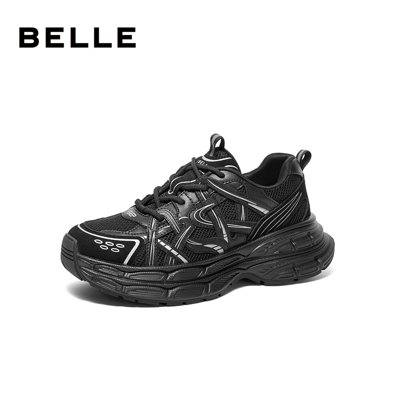 张凌赫同款百丽男鞋星河轨迹男士厚底增高老爹鞋子新款透气运动鞋,淘宝优惠券,粉丝福利购,淘宝优惠卷