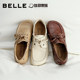 Belle Caramel Toast Birkenstock Lace-up Oxford Shoes Women's New Inner Height Kangaroo Sailing Shoes F2Z1