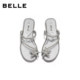 Belle Fine Star Slip-On Women's 2026 Summer New Style Flip-Toe Sandals B3152BT6 Pre-