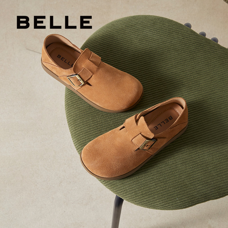 百丽厚底勃肯毛毛棉鞋女冬季新款雪地靴防滑加绒全包一脚蹬乐福鞋,淘宝优惠券,粉丝福利购,淘宝优惠卷