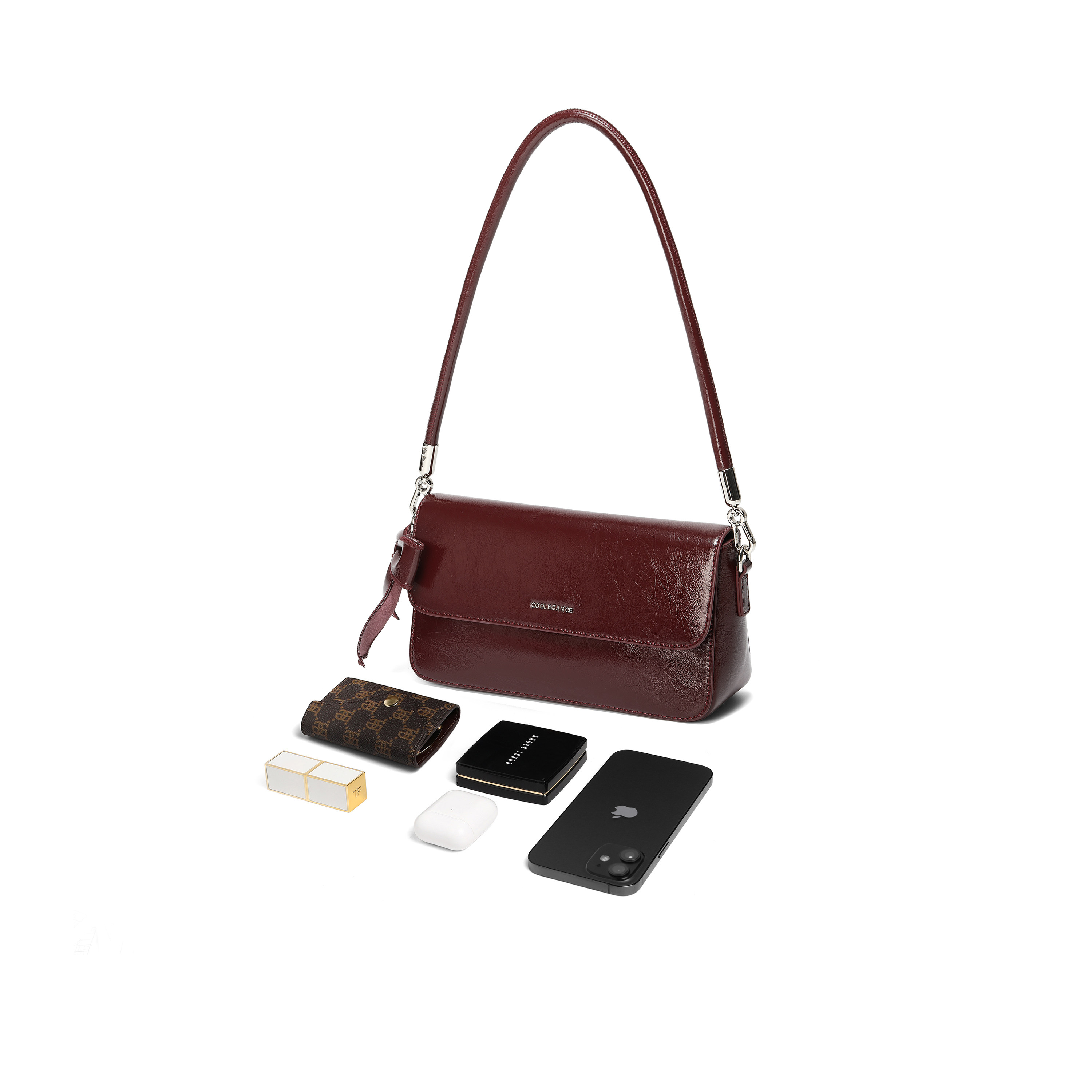 马年系列百丽包包女商场同款月光宝盒红色礼物斜跨腋下包BL877AX6,淘宝优惠券,粉丝福利购,淘宝优惠卷