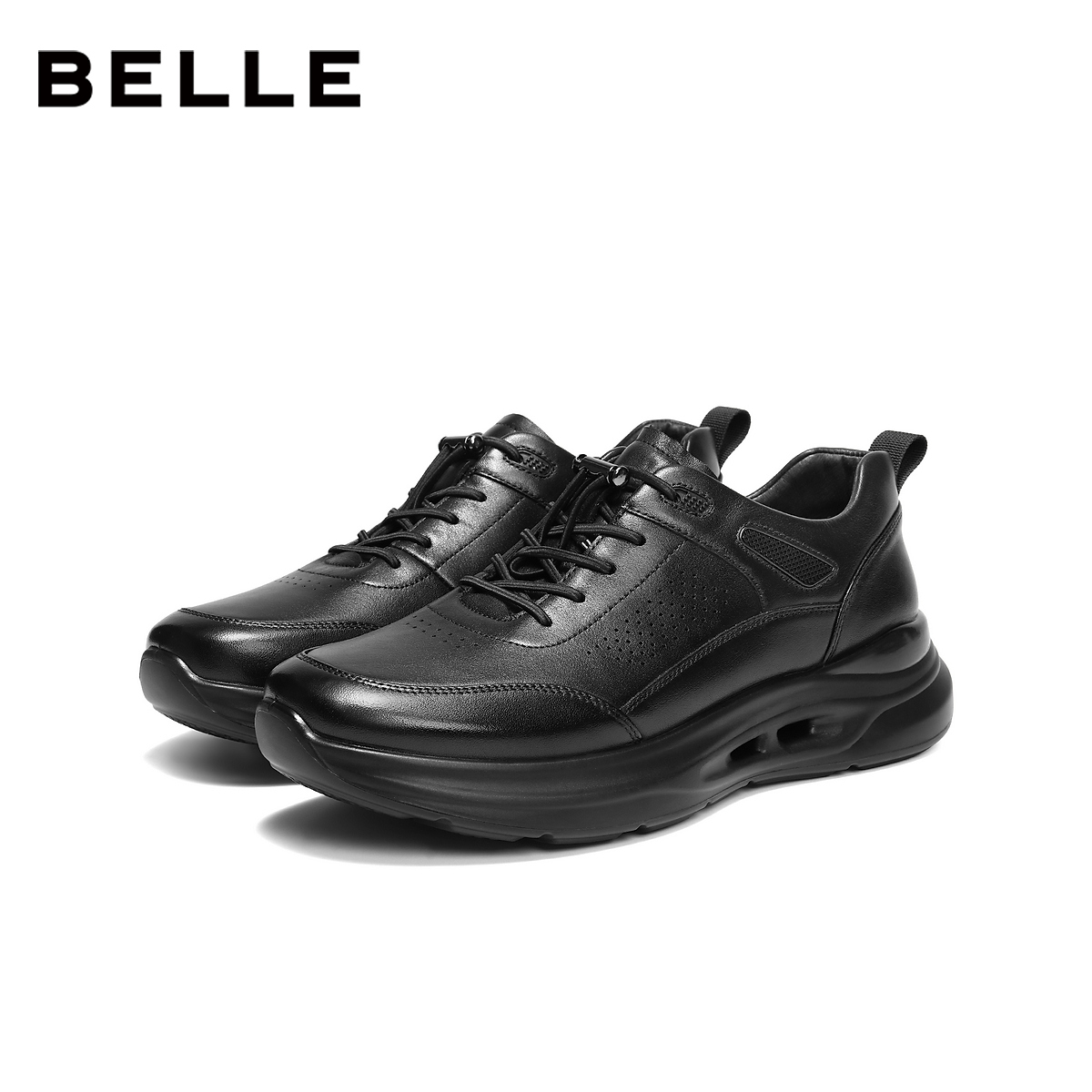 百丽男鞋厚底商务运动鞋男士26春商场款真牛皮休闲健步鞋8YP01AM6 - 图3